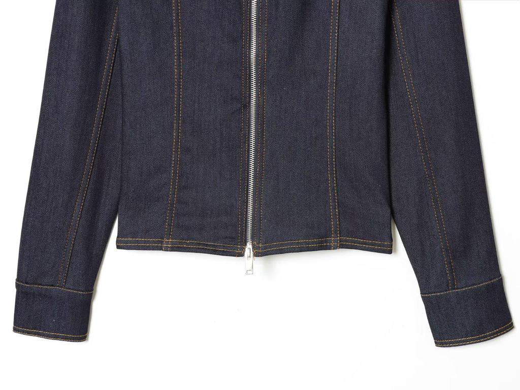 Fall European & American Slim Fit Denim Jacket and Mid-Waist Jeans Set