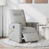 VidaXL Fauteuil de massage inclinable électrique gris nuage tissu 3324044