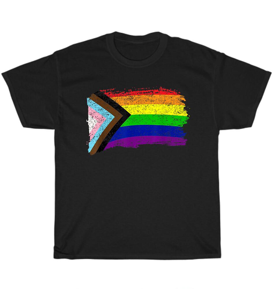 Inclusive Progress Pride Flag Gay Pride LGBTQ Rainbow Flag T-Shirt Unisex Gift