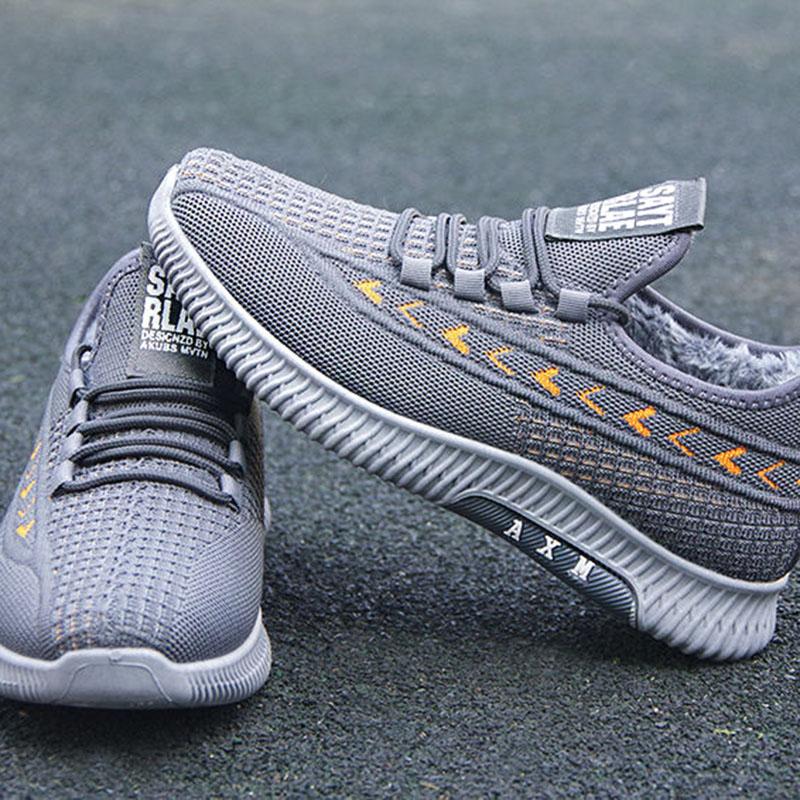 Baumwollschuhe Herren Plüsch Verdickt Warm Herren Rutschfest Weiche Sohlen Leicht Herbst und Winter Sportliche Freizeitschuhe Winter