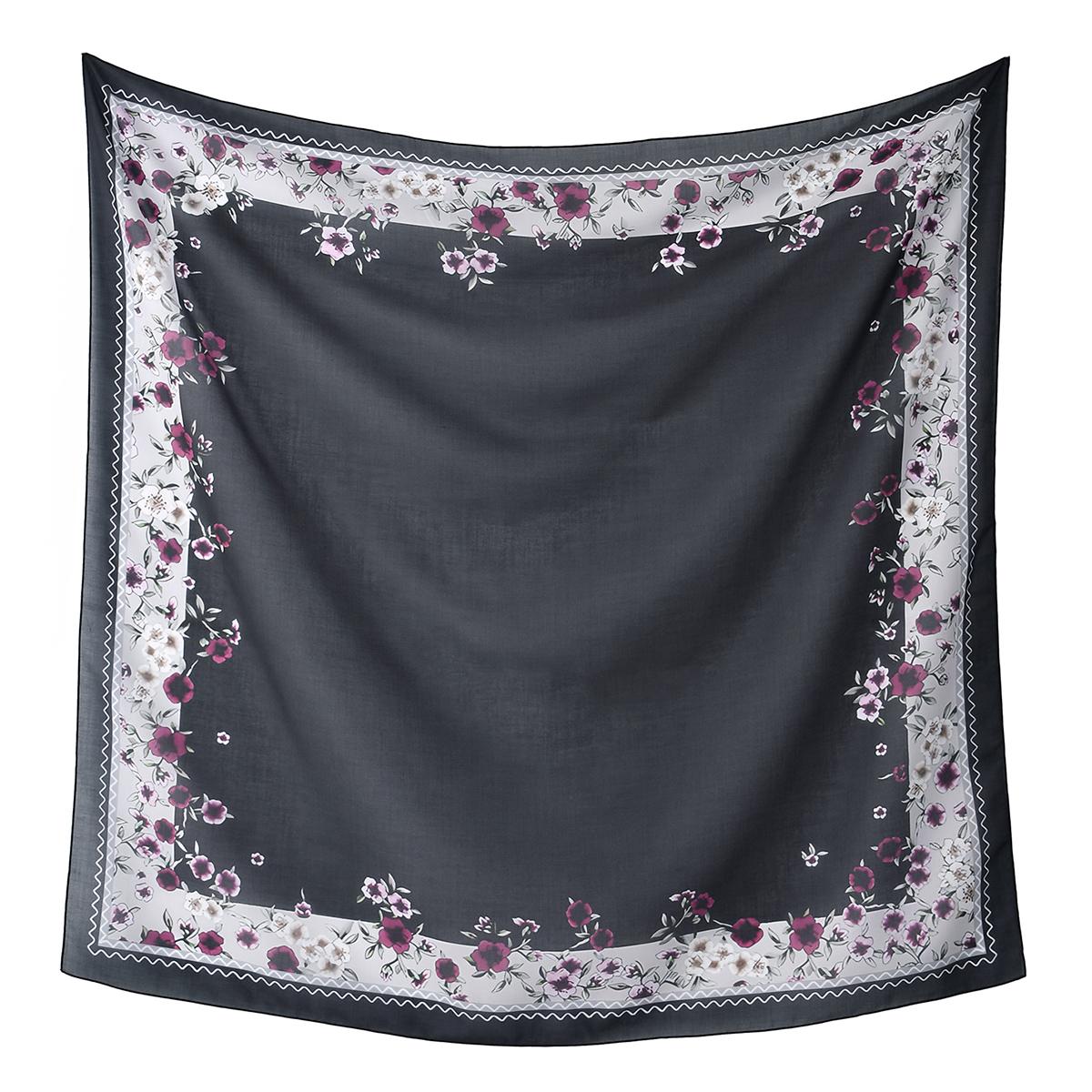 

Новый квадратный платок 110 с цветочным принтом Женские мусульманские хиджабы Шаль Косынка Шейный платок Шарфы Головной убор Банданы Повязка на голову