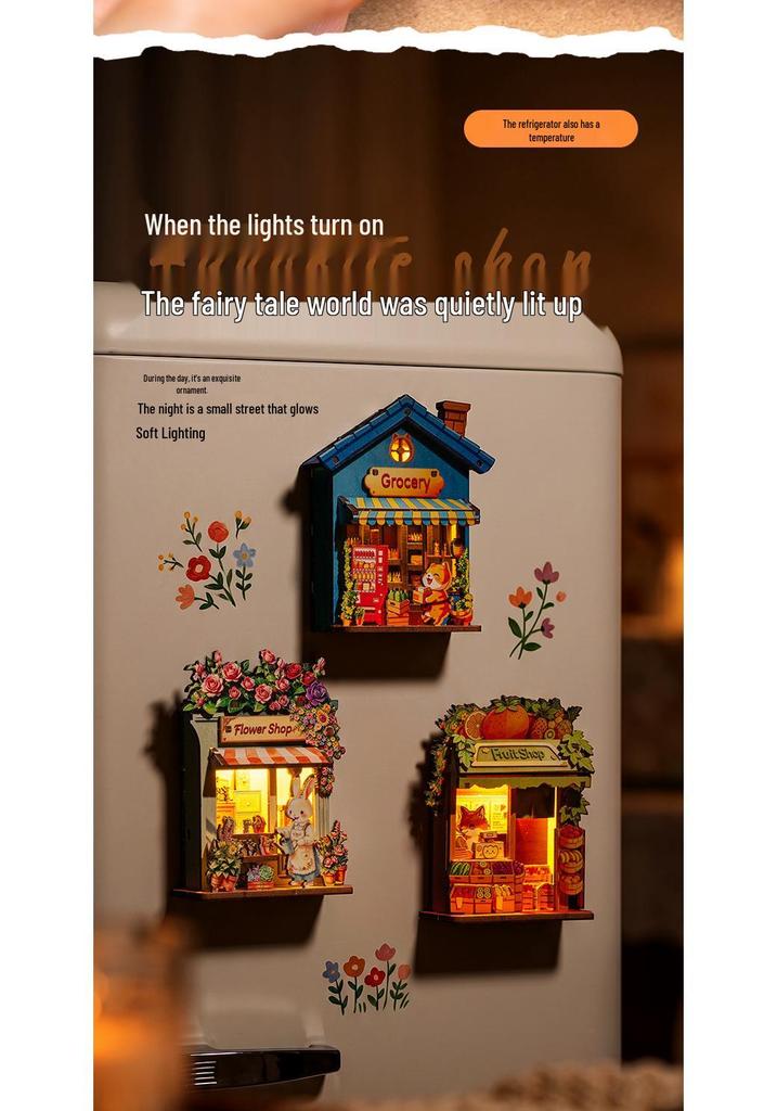 Yemori Monogatari Little Bear Coffee Shop DIY Miniature Wooden Model Kit