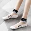 5 Pairs Women Sexy Socks Cute Cat Lace Socks Nylon Anime Y2k Socks For Girls Black Breathable Women Socks Sets