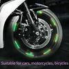 20Pcs Anti-Collision Tire Rim Reflective Strips Motorcycle Wheel Sticker  Night Driving