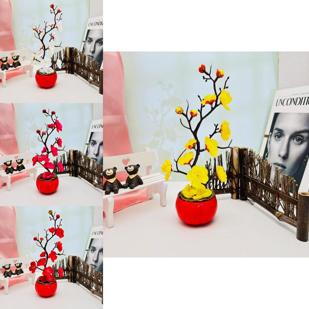 Winter Sweet Spring Festival Artificial Plant With Bright Colors For Holiday Home Decoration