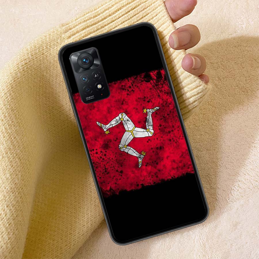 

Чехол для телефона с гербом Острова Мэн Для Redmi Note 13 14 15 Pro Plus 12 13C 12C 15C 9 10 10C 9T 9C 9A TPU Мягкий чехол Прозрачный Cell Redmi 12