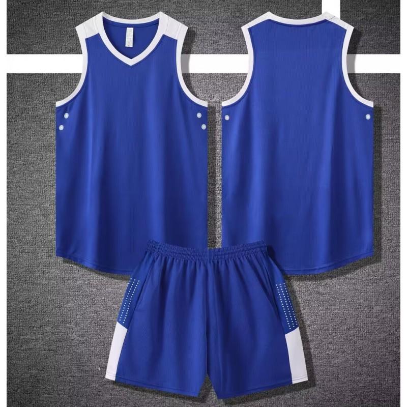 Mens Basketball Jersey Set Streetwear Sportswear Adults Teens Training Game Wear Breathable Cotton Blend