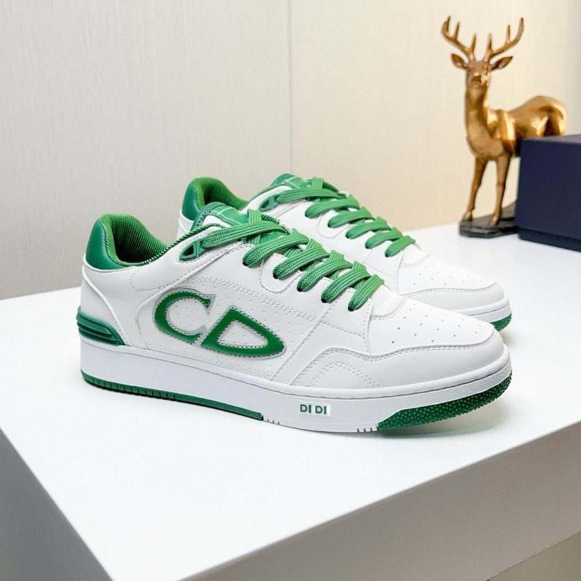 White White Shoes European Station Versatile Shoes Mid Top Shoes Fashion Letter Casual Shoes Men's Leather High End Sports Shoes Men