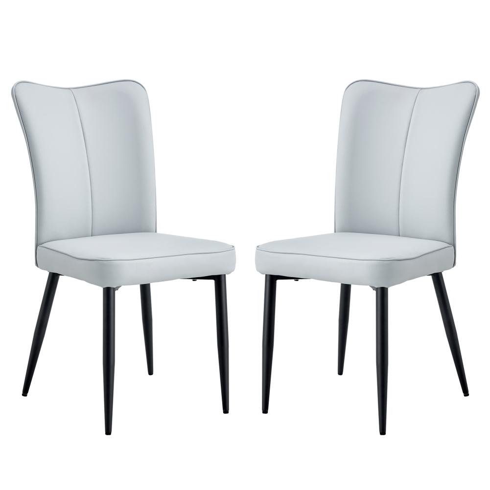 US STOCK Kitchen Dining Room Chairs Set Of 2 Simple Upholstered Side Chair With Backrest For Home Kitchen Living Room