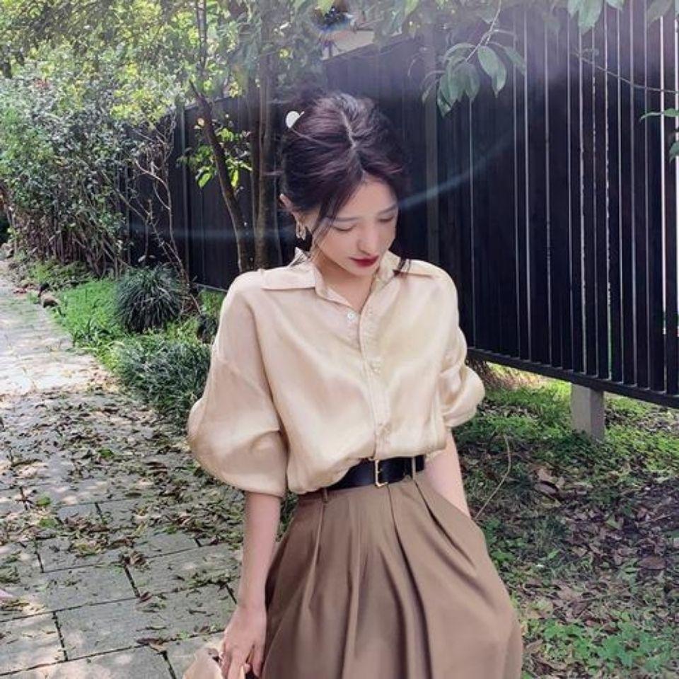 2026 Spring Women's Commuter Two-Piece Shirt and Skirt Set for Early Autumn