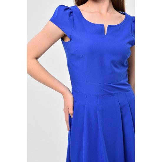 Women's Summer Pleat Detailed Short Sleeve Mini Dress