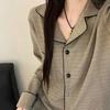 Velvet Striped Cardigan Pajama Set for Women - Autumn/Winter 2025 Collection
