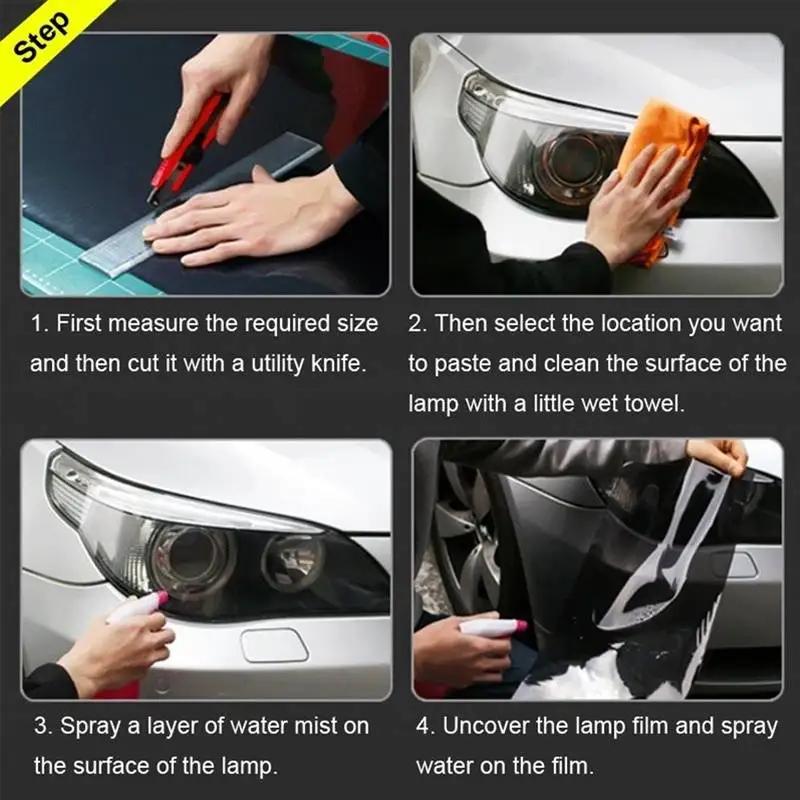 Motorcycle Light Headlight Taillight Styling Waterproof Protective Vinyl Film Tintting Car Sticker Accessories PVC Film Tint New