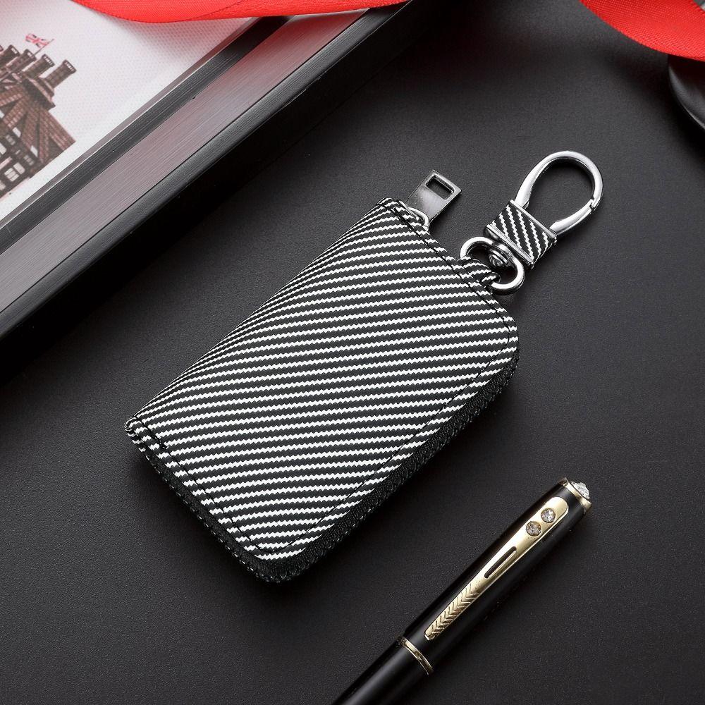 With Keyring Mini Car Key Bag Lightweight Zipper Key Case Simplicity Car Key Cover  Key Storage