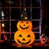3FT Halloween Jack-o-Lantern Pumpkin Lights with 8 Lighted Mode Collapsible Pumpkin Lantern Novelty Lights Halloween Decor Props