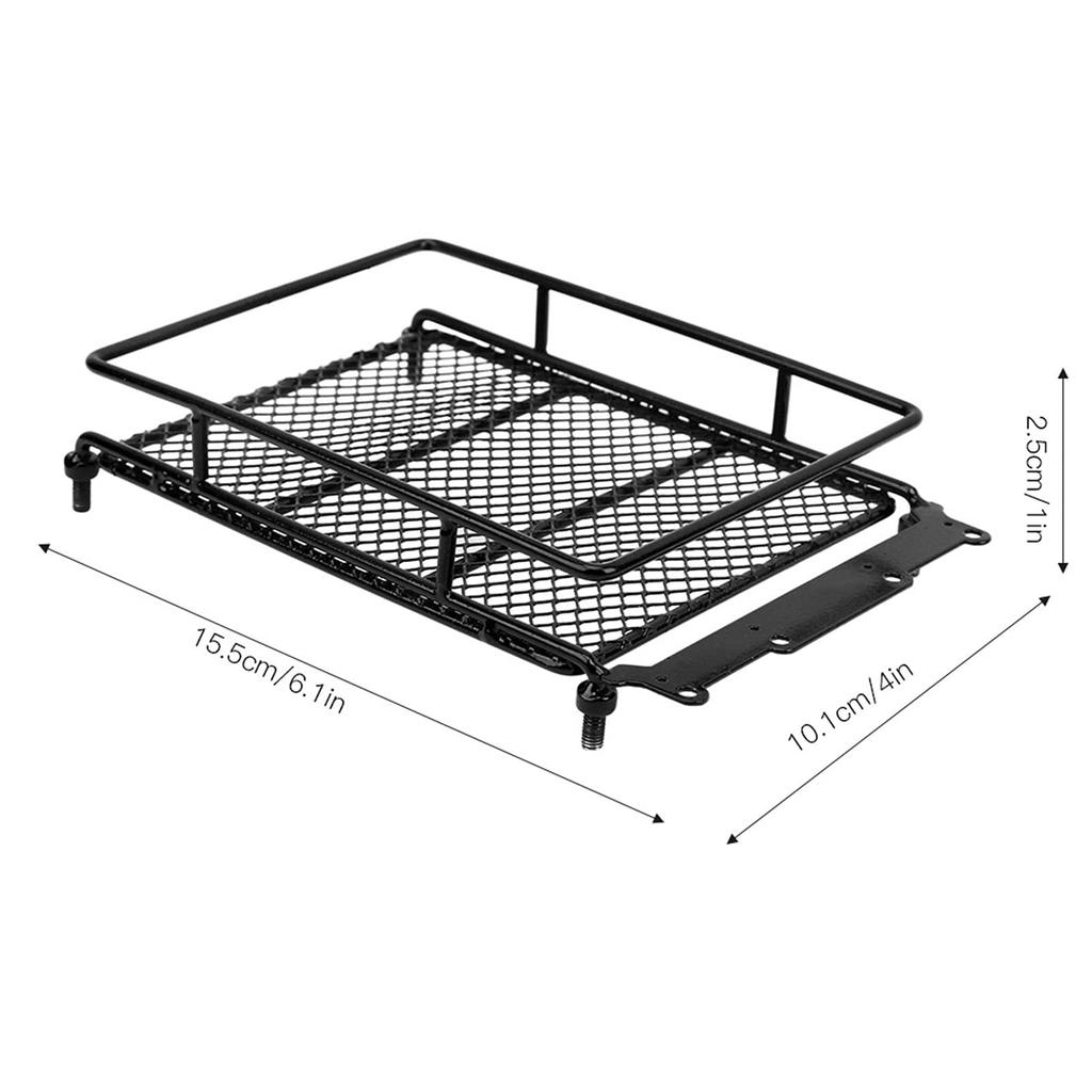 RC Roof Rack, Practical Lightweight RC Carrier Farm Roof for Remote Control Cars (Black)