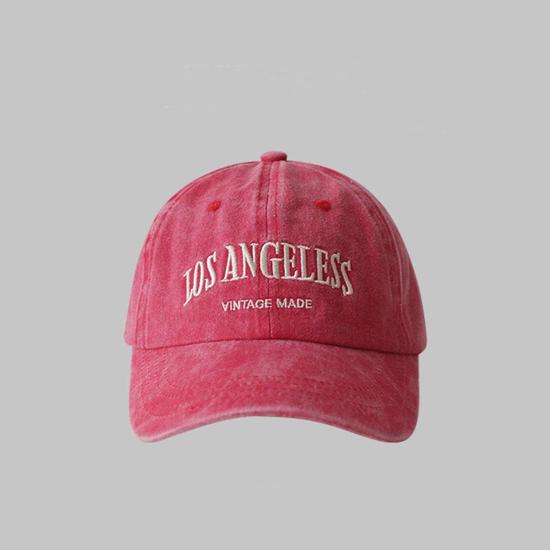 Retro smoke gray baseball cap women's spring and autumn summer hat showing face small cap trendy brand men