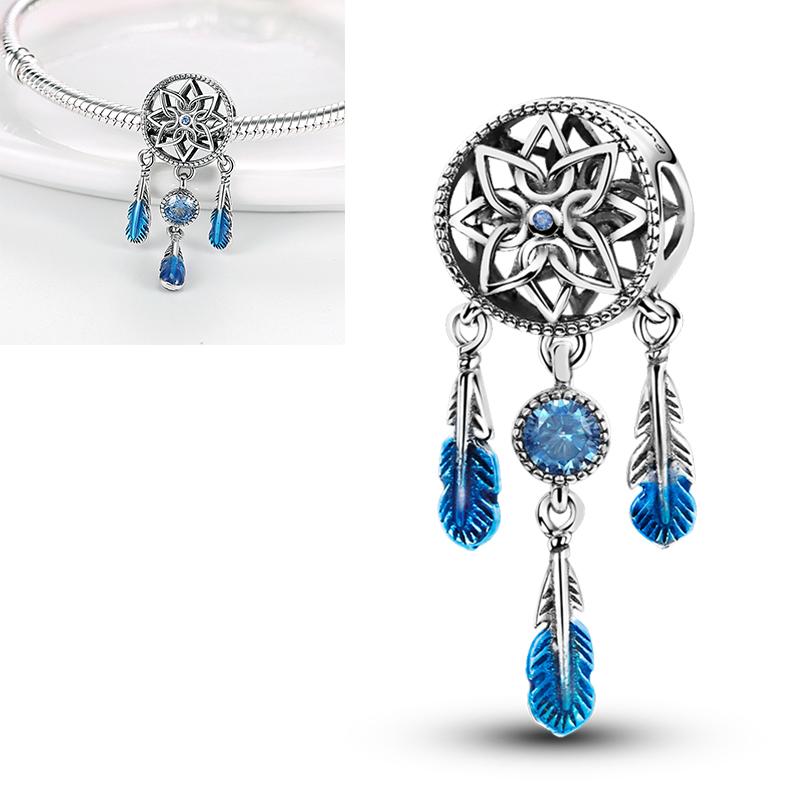 Elk Dinosaur Luminous Firefly Dangle Charm Flower Beads Sale Copper Fit Bangle Bracelet Diy Jewelry Charms