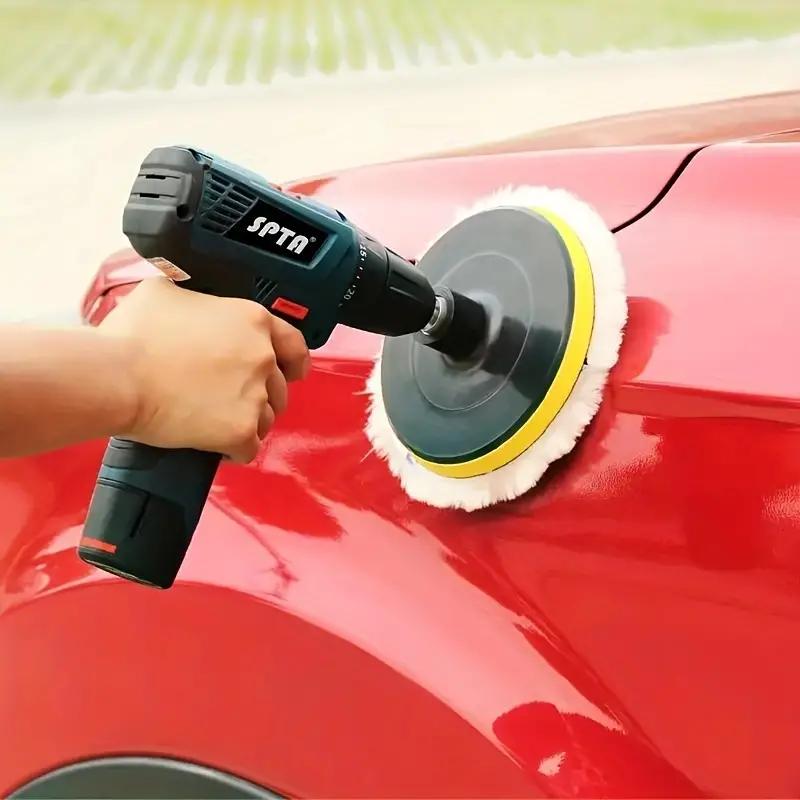 5pcs Car Polishing & Waxing Kit, Universal Iron Model, Premium Sponge Discs for Vehicle Detailing and Maintenance