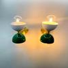 Diabolo Wall Sconce Pair with Brass Accents | 1950s Italian Design | Custom 2-Bulb Fixture for Stylish Home Lighting