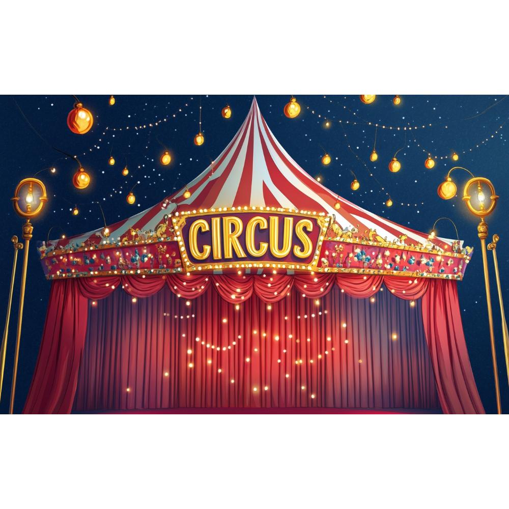 Circus Carnival Party Background Fabric Carnival Theme Party Decoration Kids Boys Girls Birthday Party Home Photography Backdrop