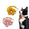 Nylon 3D Flower Dog Collar Rhinestone Pet Shining Collar Fashion Floral Pet Collar  Daily Walk