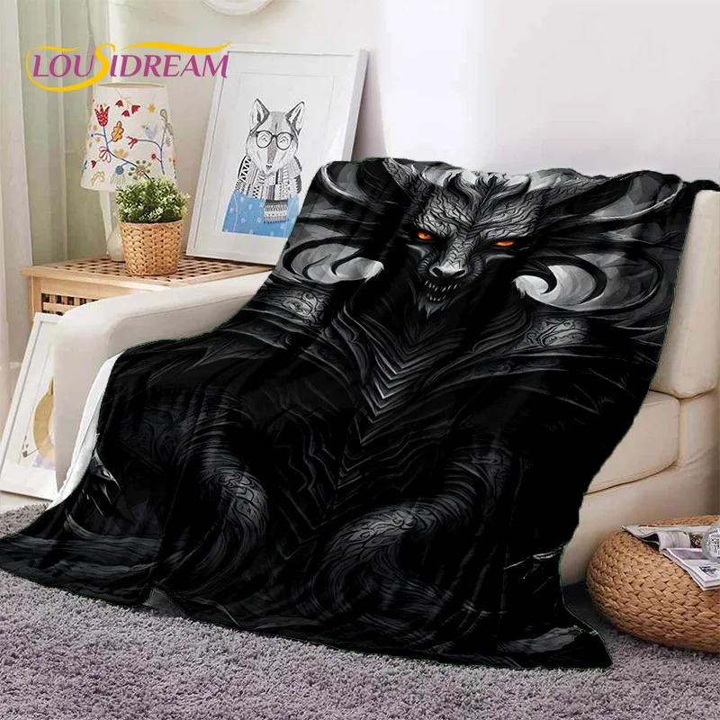 Gothic Horror Monsters Demon Ghost Soft Flannel Blanket for Beds Bedroom Sofa Picnic,Throw Blanket for Cover Outdoor Leisure Nap