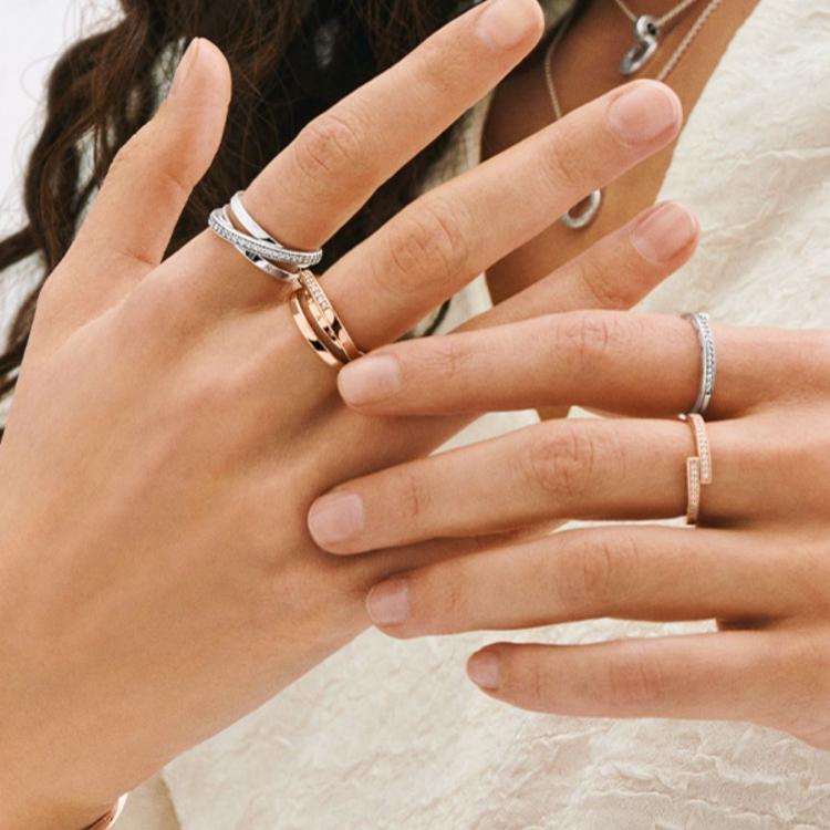 Pandora Pavé Interlocking Three Ring Möbius Ring Women ring Silver 199057C01