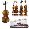 4 4 Full Size Acoustic EQ Electric Violin Fiddle Kit Solid Wood Spruce Face Board with Bow Hard Case Shoulder Rest