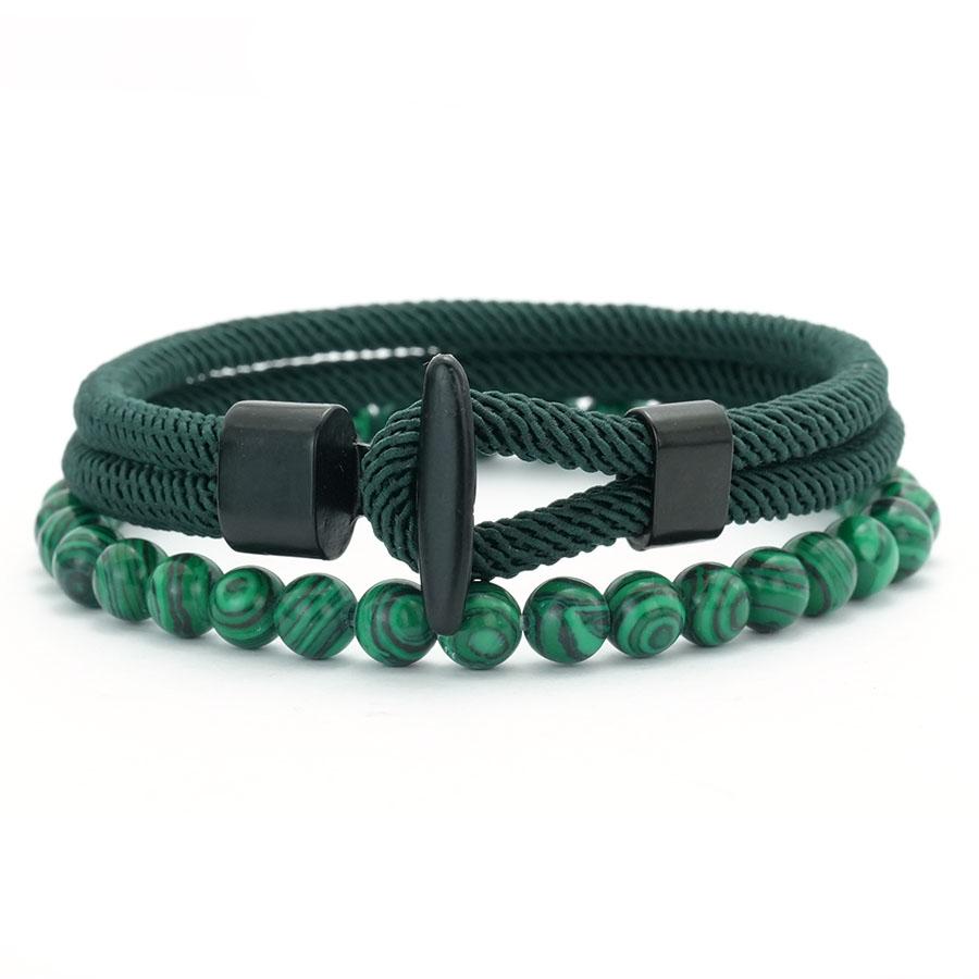 10 Colors 2Pcs Men Bracelet Set High Quality 4mm String Chain Braslet Leisure Wrist Accessories Pulseria Homme Hiphop Jewelry