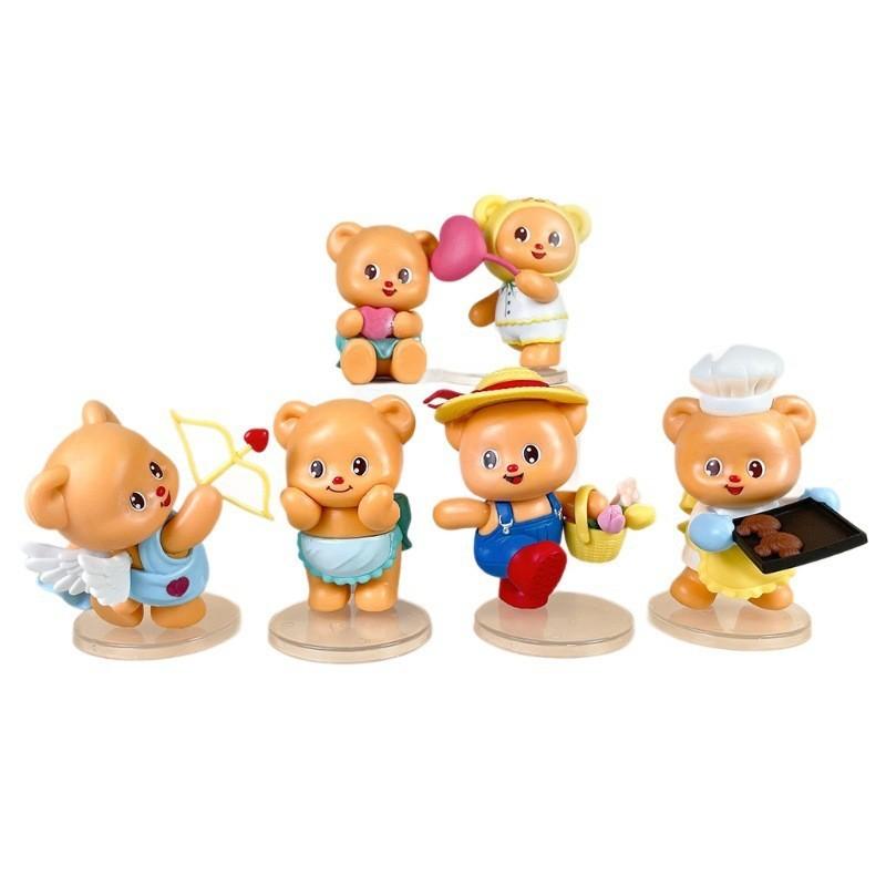 

Милый Ангел для выпечки Сердце Обнимающие пижамы Модель Медведь Масло Настольный набор Украшение