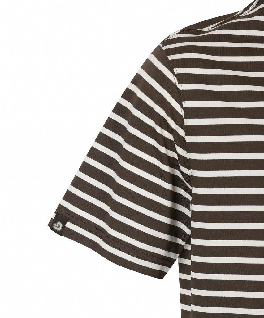 DISCOVERY EXPEDITION Men'S Striped Short Sleeve T-Shirt (Brown)