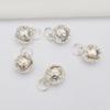 100pcs 14K Gold Bell Small Pendant Diy Jewelry Accessories Pattern Tiger Head Hollow Bell Pendant Retro Pendant Bell