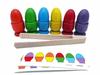 Wooden Egg Color Sorter Montessori 6 Colors - Hand-Painted