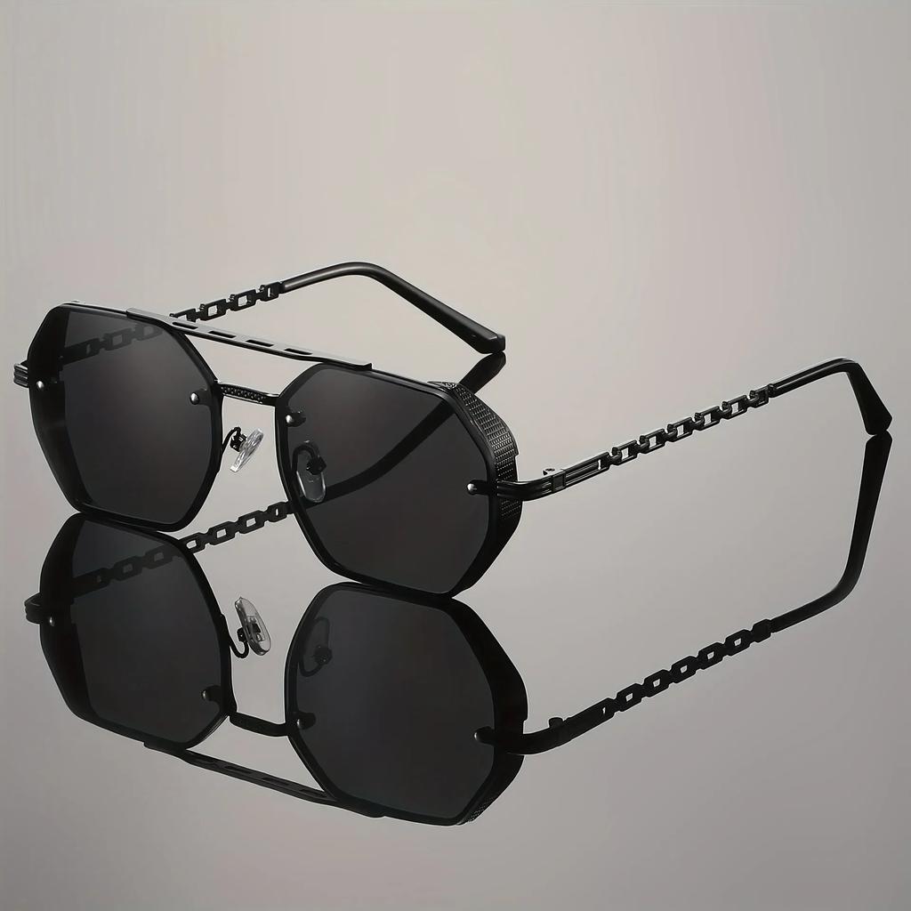 Outdoor Geometric Punk Square Sunglasses Women Men Cool Gradient Sun Glasses Mirror Black Colors Designer Brand Fashion