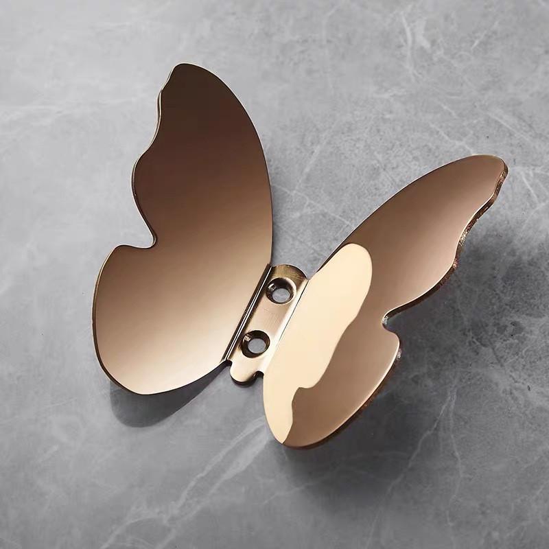 Clother Hook Brass Towel Hanger Brushed Gold Clothes Hook Coat Hat Bag Hook Wall Mounted Butterfly Bathroom Towel Hook Holder
