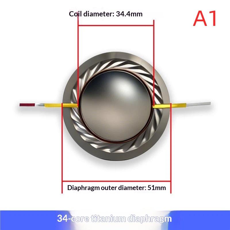 1Pcs Voice Coil Diaphragm Titanium Dome Speaker Replacement Diaphragm Multiple Sizes High Fidelity For Audio Speaker Repair