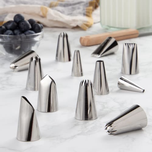 Sunnap Commercial-Grade Flower-Shaped No. 5 6-Cut Nozzle, Silver, 18-8 Stainless Steel, Made In Japan, WKT31065