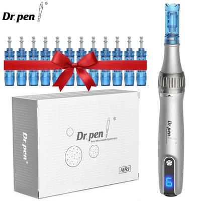 Ultima M8S Profesyonel Microneedle Mikro İğne Skar Akne Temizleme MTS Derma Kalemi Microneedling 12 Adet Kartuşları Ile Cilt Bakımı Güzellik Cihazı