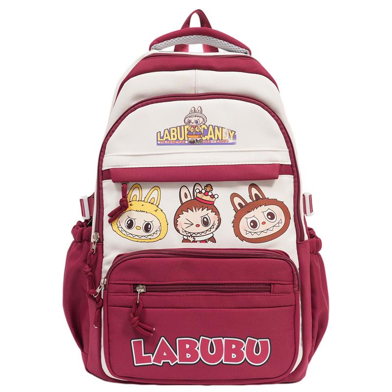 LABUBU Rucksack Schultasche Rucksack Kindertasche LABUBU Grundschulrucksack Mädchen Junge Schulrucksack 6 Farben