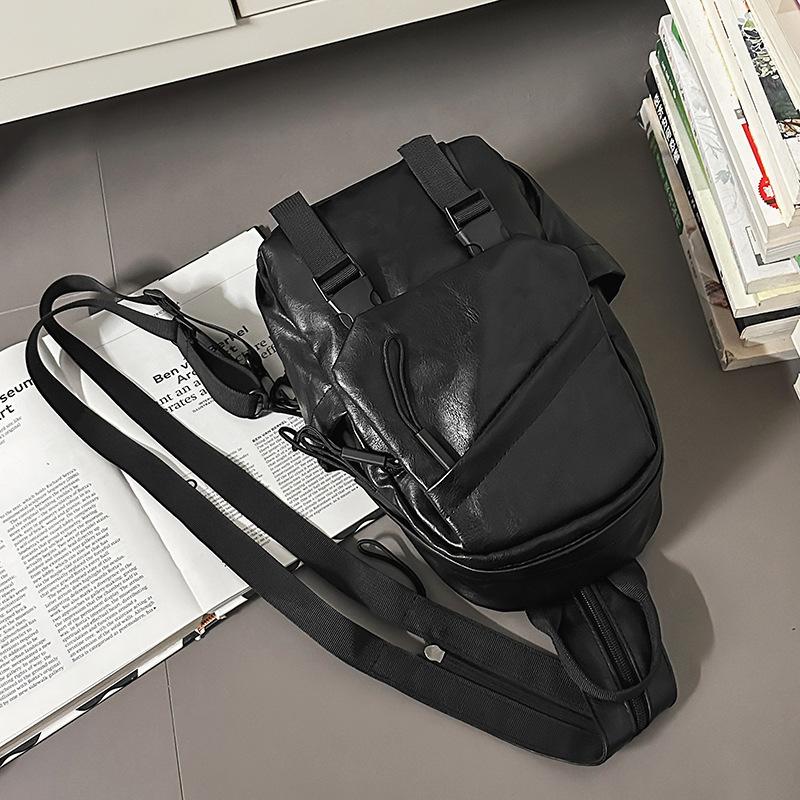 

Men S Simple Backpack Versatile Multifunctional Crossbody Bag Lightweight Sports Shoulder Bag Cycling Tooling Small Backpack Women чорний