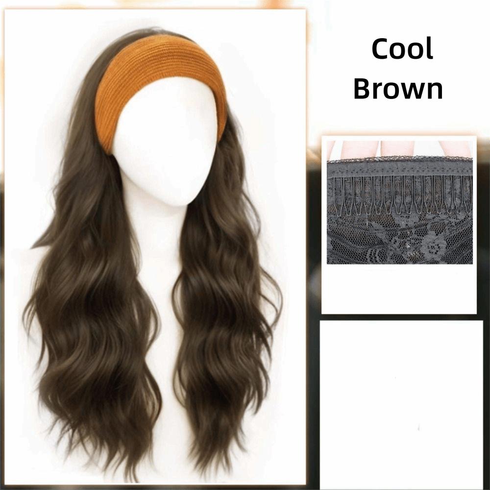 Hair Hoop Half Headband Wig Hairpieces Long Wavy Curly Hair  Party