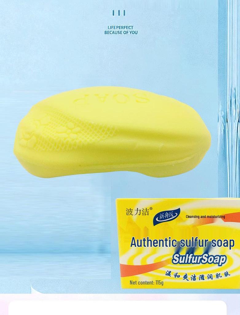 Sulfur Soap for Face & Body - Antibacterial, Exfoliating, Oil-Control, Skin-Nourishing Cleanser.