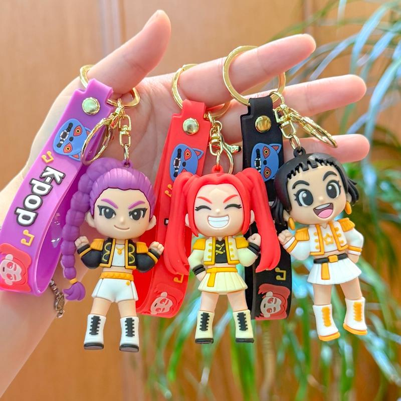 Keychain Cute Anime Rumi Mira Backpack Pendant Keyring Cute Pendant Hanging Charms Fans Birthday Party Gift