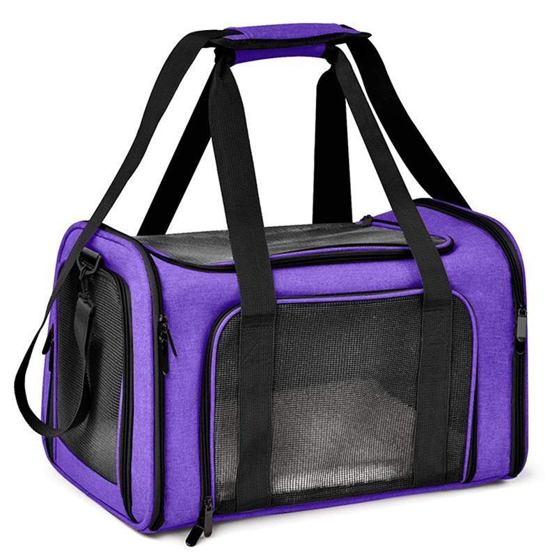 Portable & Breathable Foldable Pet Carrier for Cats & Small Dogs - Lightweight Travel Bag with Large Capacity