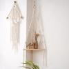 Triangle Shelves Wall Decoration Macrame Wall Shelf Home Plant Hanger Candle Holder For Dorm Bedroom Decoration
