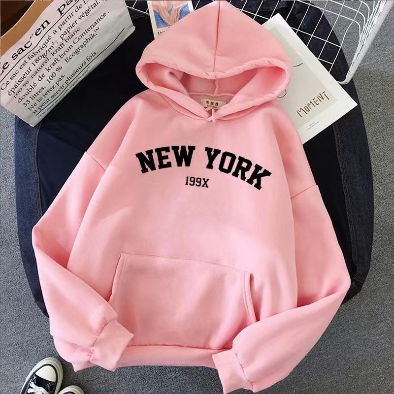 European and American new men's and women's clothing autumn and winter couples loose top fleece hoodie sweater