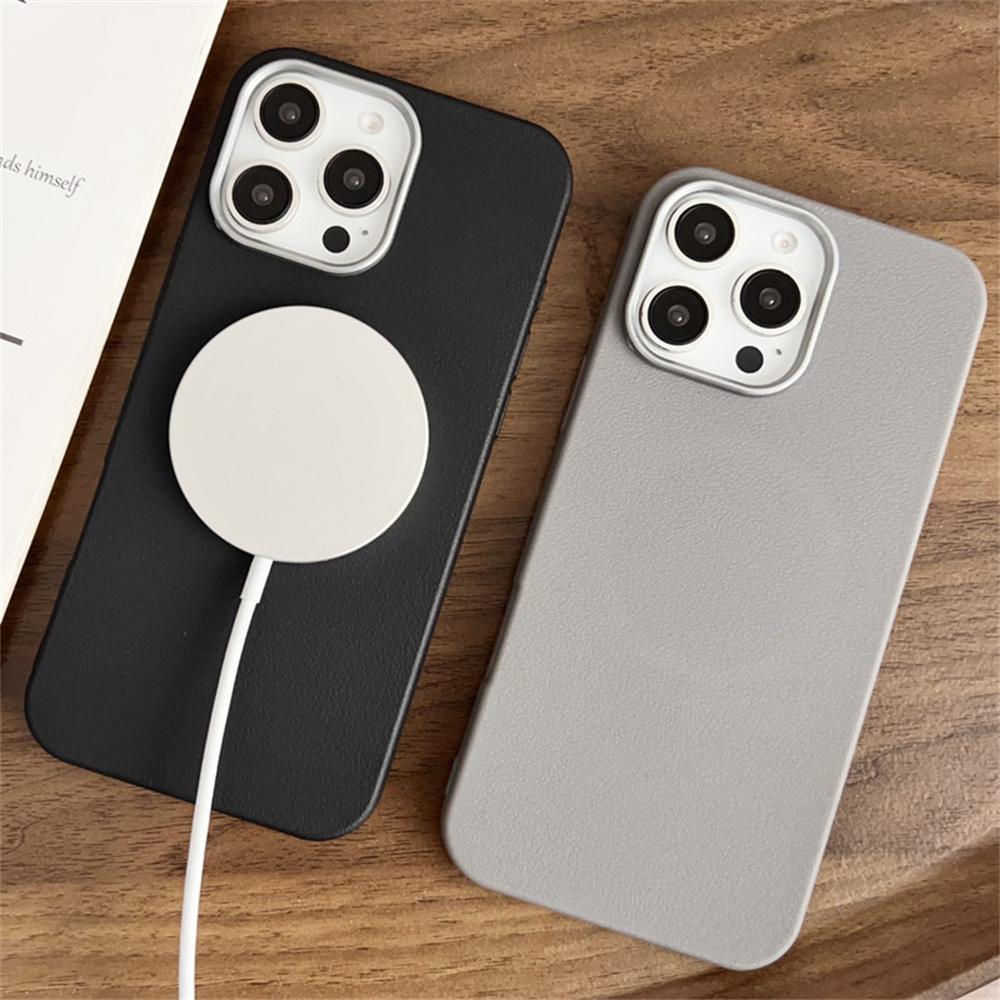 Leather Magnetic Phone Case For iPhone 16 15 14 13 12 11 Pro Max 15 16 Plus Cases For MagSafe Wireless Charging Shockproof Cover