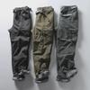 Men's Quick-Dry Multi-Pocket Loose Straight Overalls Plus Velvet Autumn/Winter Combat Pants
