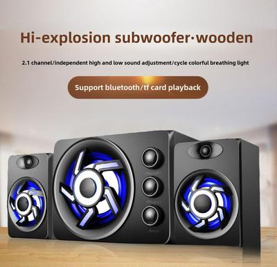 SADA Saida D-209 2.1 Wooden Bluetooth Speaker with Subwoofer and USB/Card Slot
